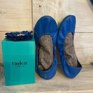 Cobalt Tieks Top Grain Size 10